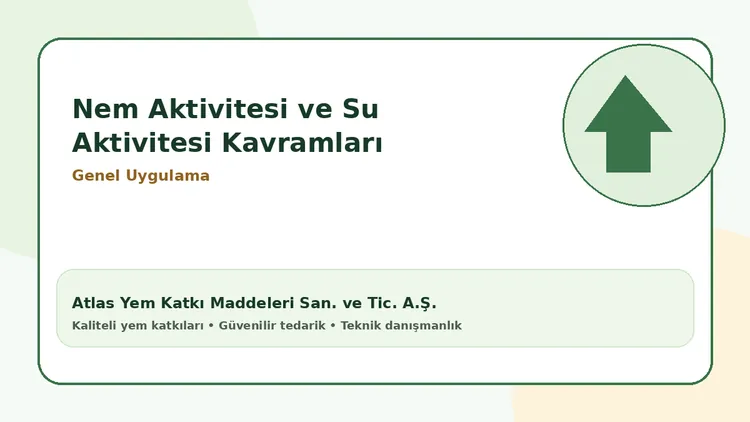 Nem aktivitesi ve su aktivitesi kavramları