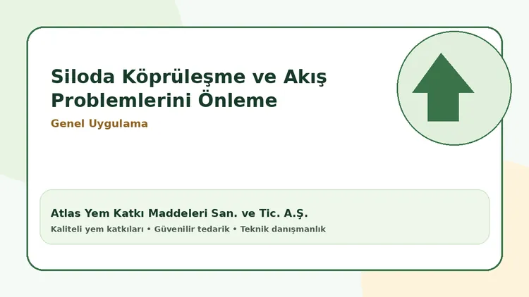 Siloda köprüleşme ve akış problemlerini önleme