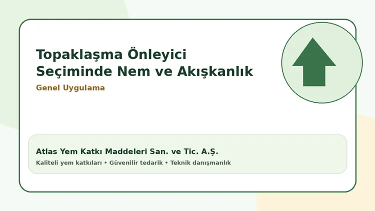 Topaklaşma Önleyici Seçiminde Nem ve Akışkanlık